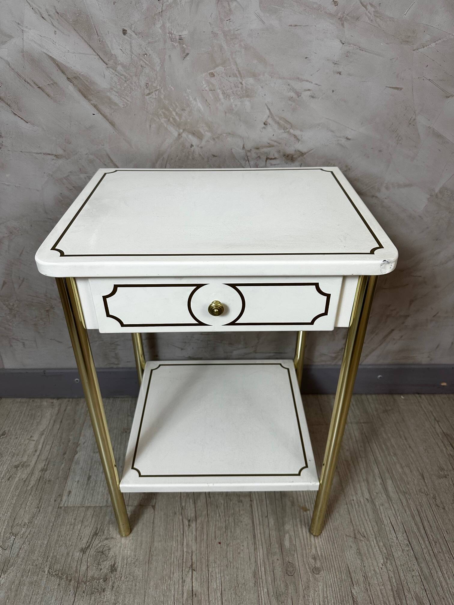 Metal bedside table