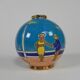 Ball vase ''le bal'' by Jean Boggio for Emaux Longwy, 1990s