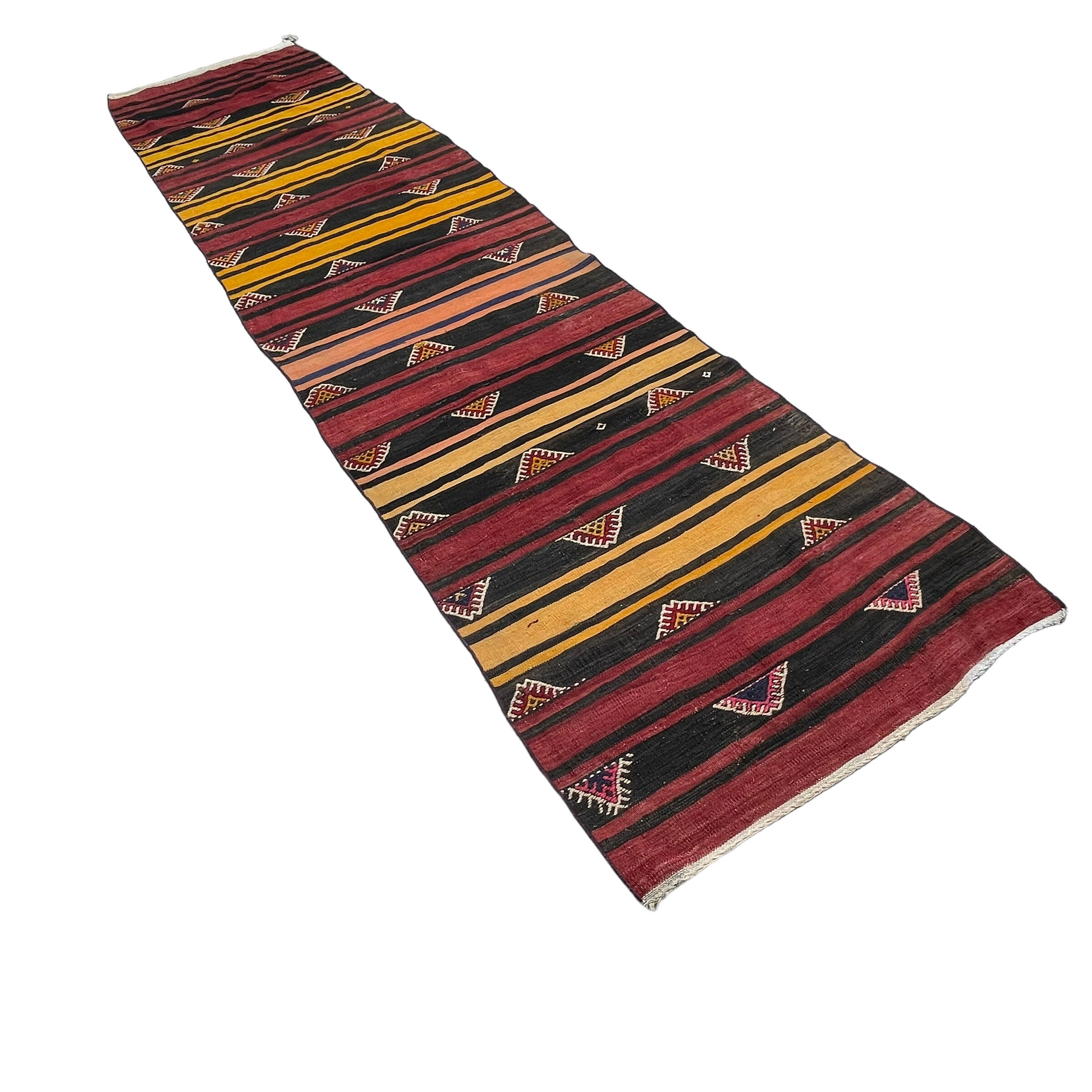 Vintage Turkish Kilim Runner , 340 x 82 cm
