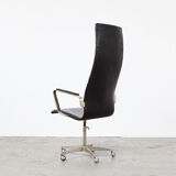 Arne Jacobsen Early Oxford Leather Desk Chair for Fritz Hansen 1965
