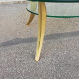 Vintage bronze and glass coffee table