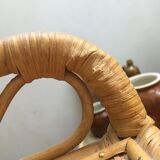 Vintage rattan shelf