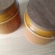 Set of 2 vintage Hornsea Saffron round ceramic tins