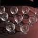 8 old glasses in porto aperitif in cut glass