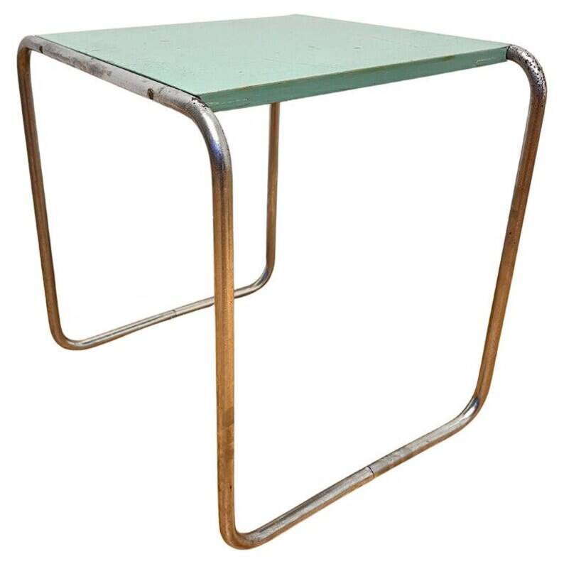 Rare Bauhaus chrome Nesting Table B9, Marcel Breuer-1930s