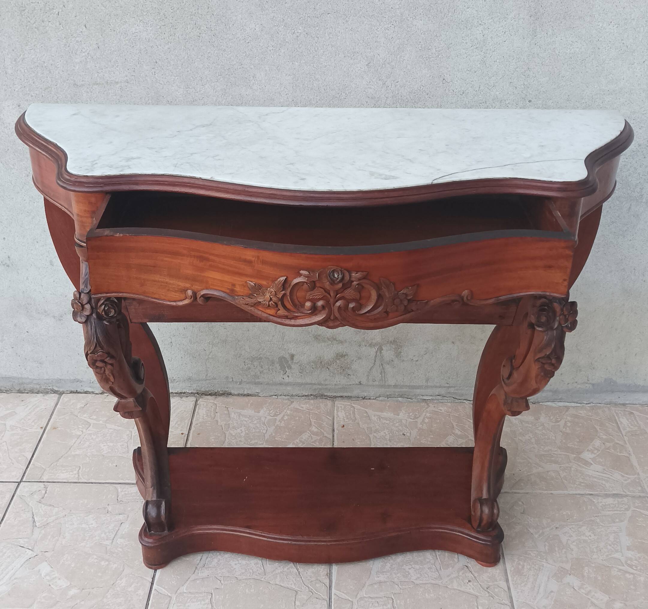 Napoleon III mahogany console