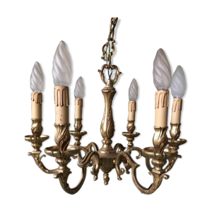 Lustre bronze 6 branches