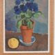 Swedish Oil on Panel – “Blue Flower and Citrus” attributed to Olax