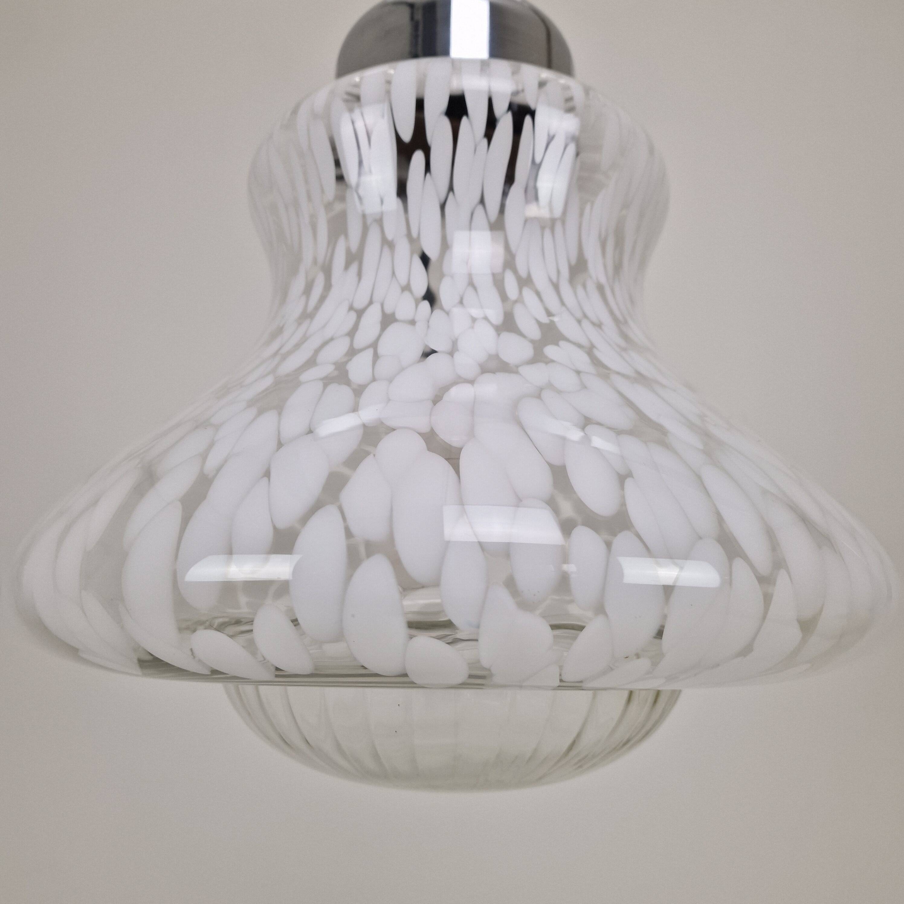 Large Murano Glass Pendant Light by Carlo Nason for Mazzega – Italy 1970's