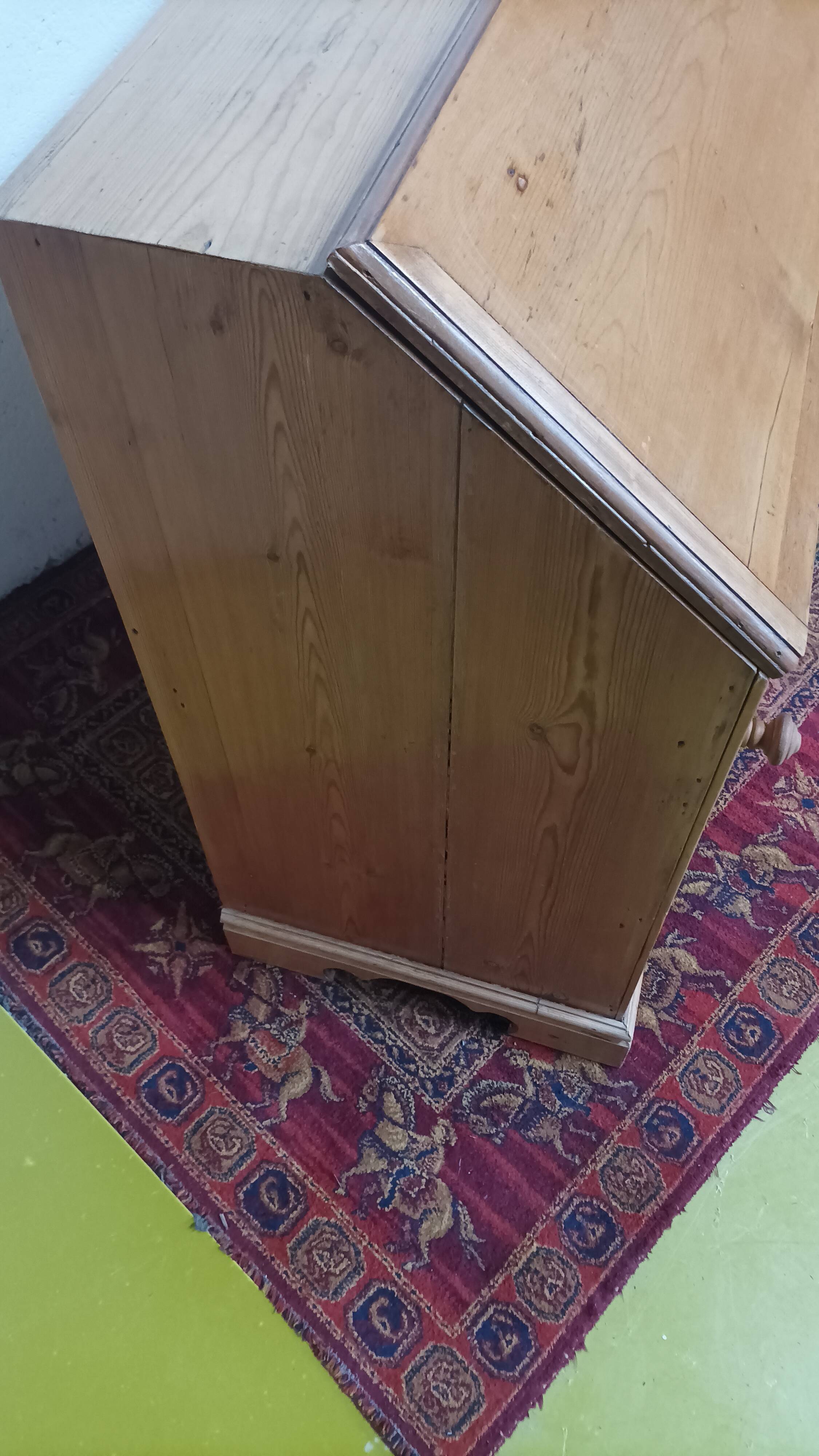 Slope desk, 19th century pine scriban