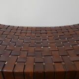 Mid-Century Leather Stool