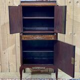 Louis XV cabinet in rosewood, oak and marble top, work from the 70s