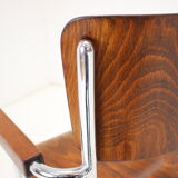 Restored Bauhaus Chrome Chair by Rudolf Vichr Prag, 1930s