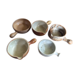 Set of 5 sandstone ramekins