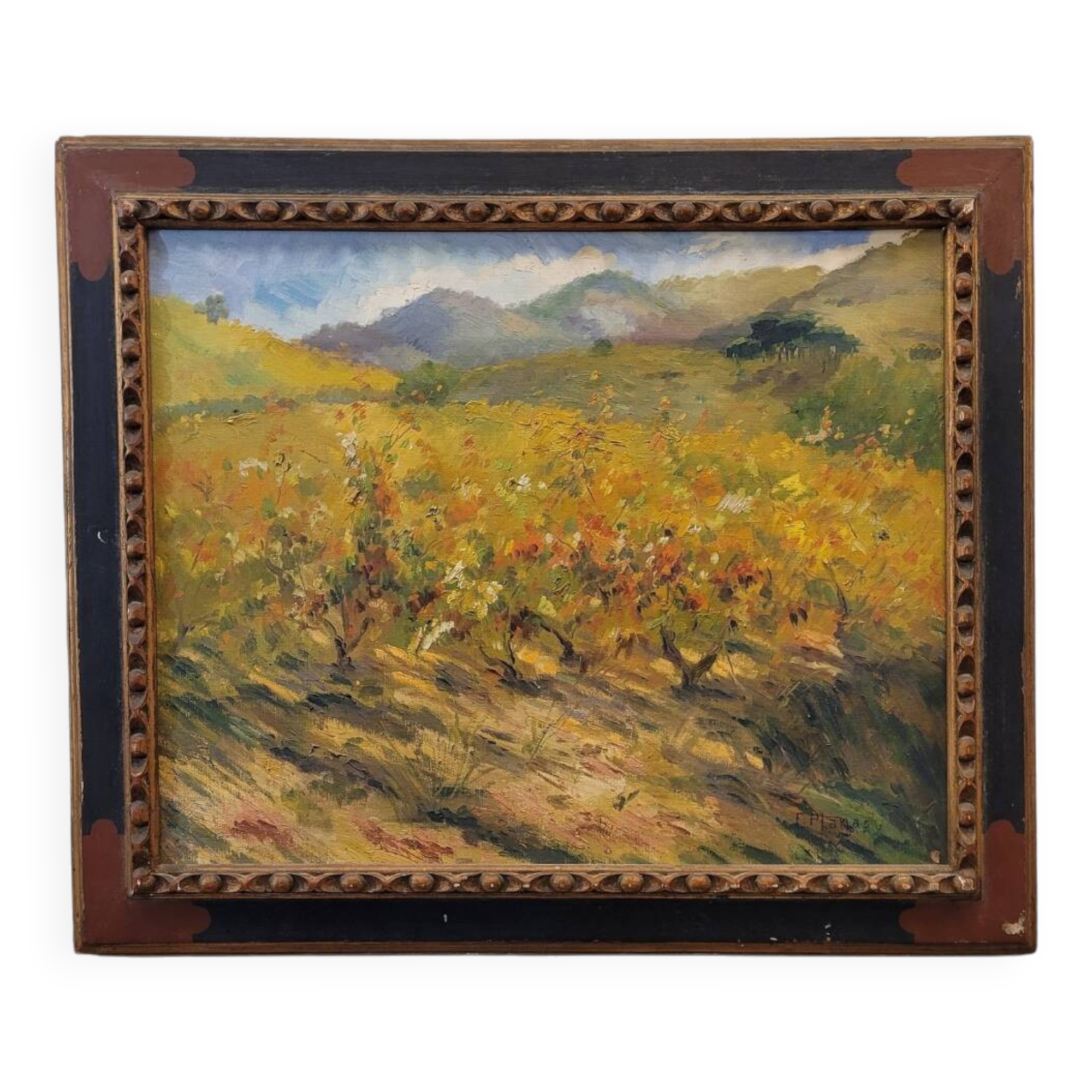 Oleo sobre lienzo “Setembre”, Francesc d’Assis Planas Doria, Escuela catalana, pp. s. XX - Catalonia,