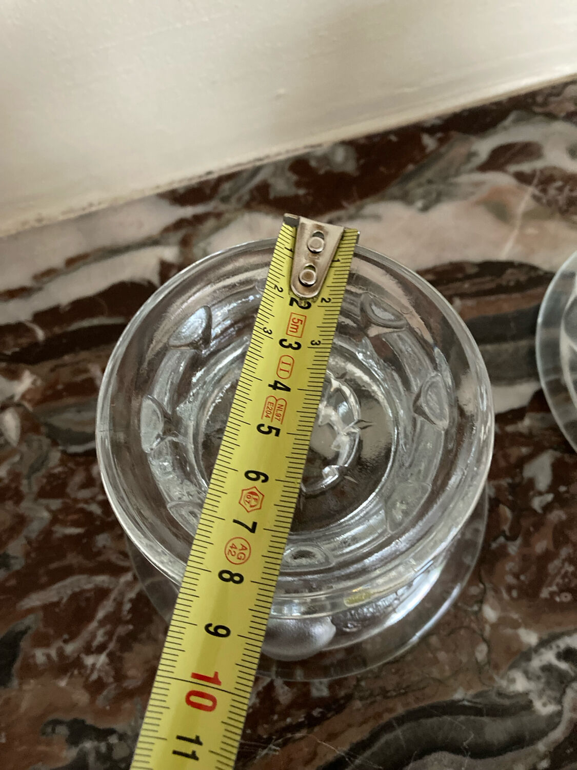 Pair of fruit-shaped glass candlesticks
