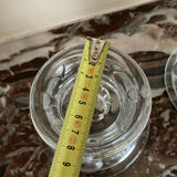 Pair of fruit-shaped glass candlesticks