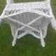Rattan armchairs, white lacquered