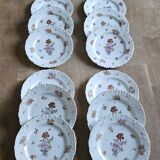 Assiettes à dessert en porcelaine, 12 pièces