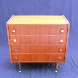 Scandinavian style chest of drawers, mid-century, 4 drawers