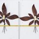 Pair of vintage metal sheets patinated around 1970'