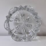 Ancien cendrier rond verre cristal transparent (vintage)