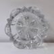 Antique round ashtray in transparent crystal glass (vintage)