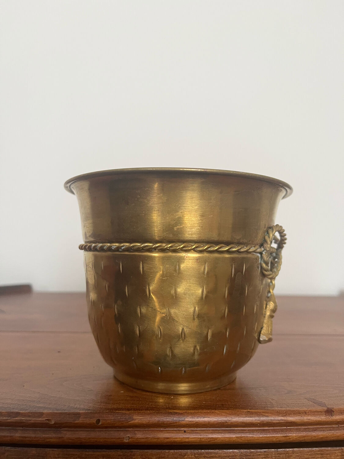 Brass pot cover