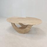 Italian travertine coffee table, 1980s