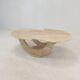 Table basse italienne en travertin, années 1980