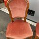 6 chairs Louis XV red style