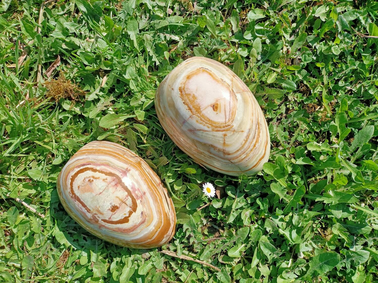 Retro marbled egg bookends 💐