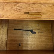 Tall chest of drawers, Art Deco weekly chest in flamed walnut, 1930-1940