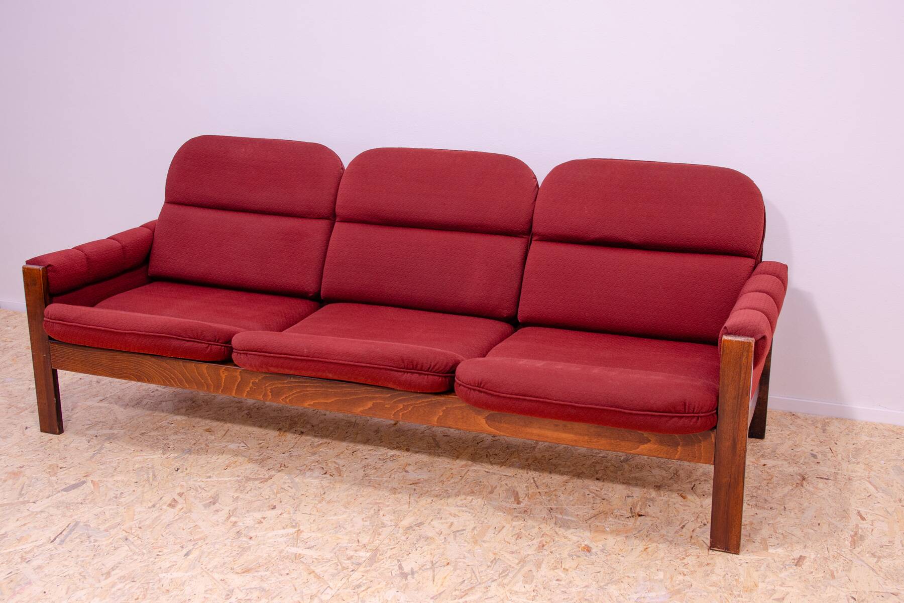 Canapé lounge trois places vintage de style scandinave, 1970