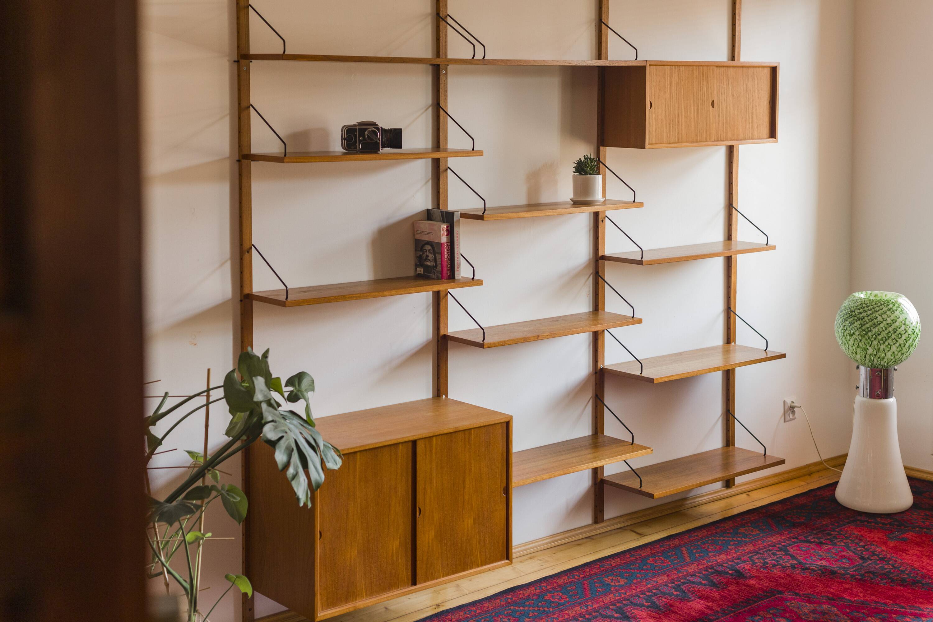 Modular Wall Shelving System by Poul Cadovius for Cado, 1960s