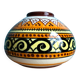 Quimper Henriot spinning top ball vase vintage soliflore art deco 1930 1940 celtic patterns orange black