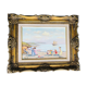 Table: Oil on canvas - lively beach landscape
