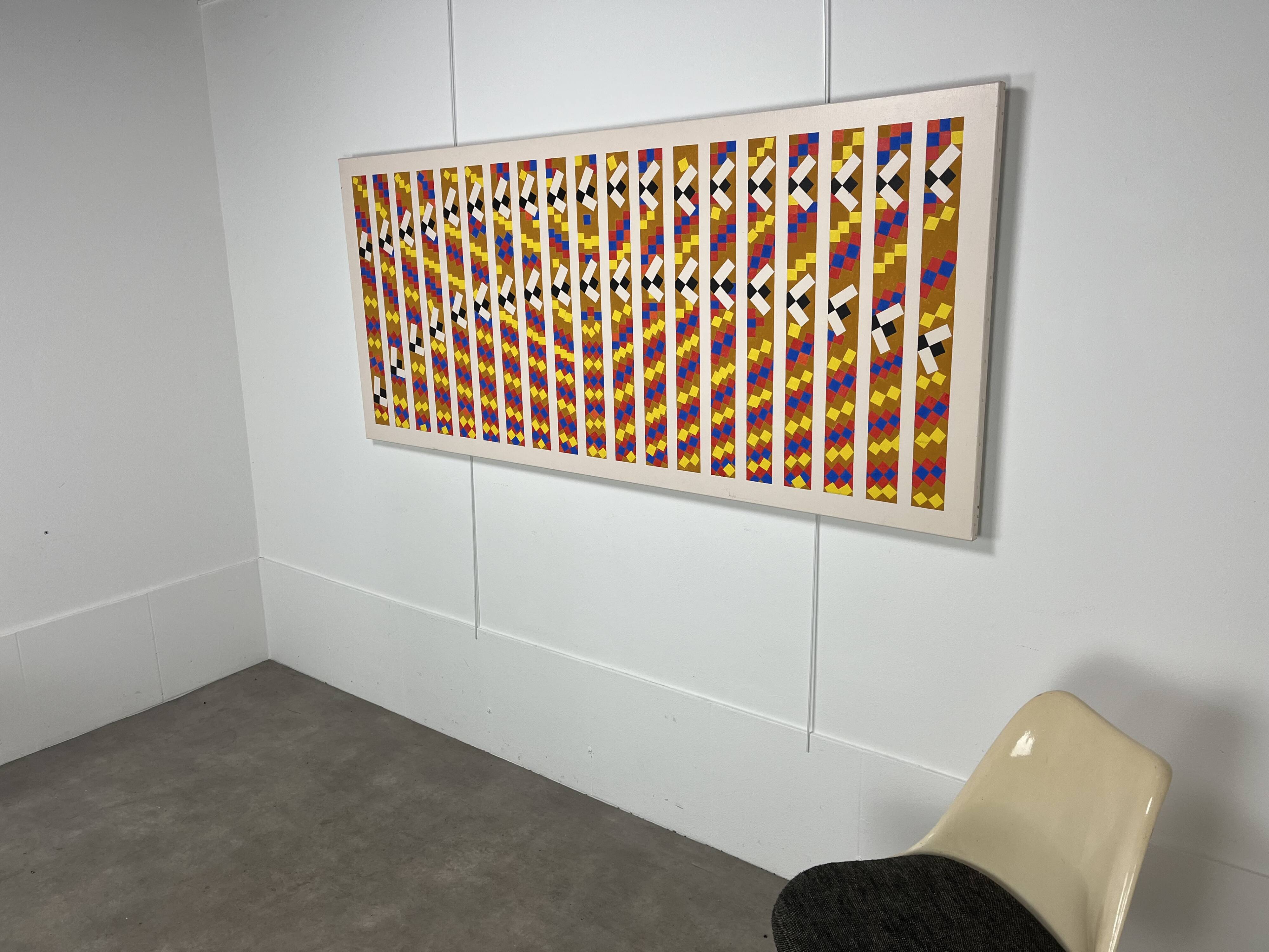 Unsigned XL contemporary art painting 195 cm