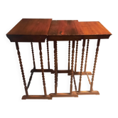 Set of three nesting tables