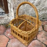 Vintage rattan bottle holder