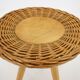1970 Jan Kalous Beech an Rattan Side Table by ULUV,Czechoslovakia