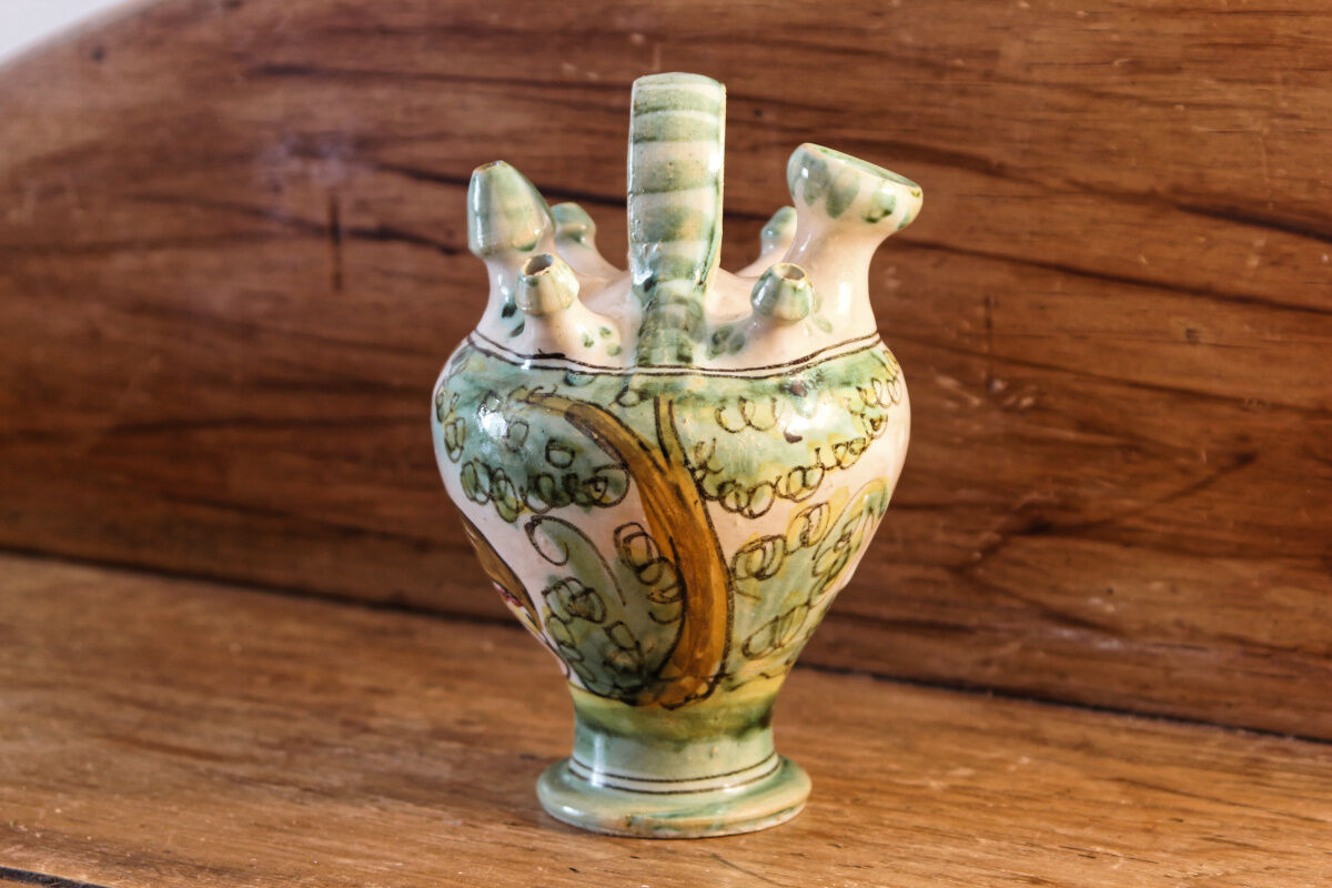 Glazed terracotta jug