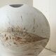 Round moon vase in matte white ceramic