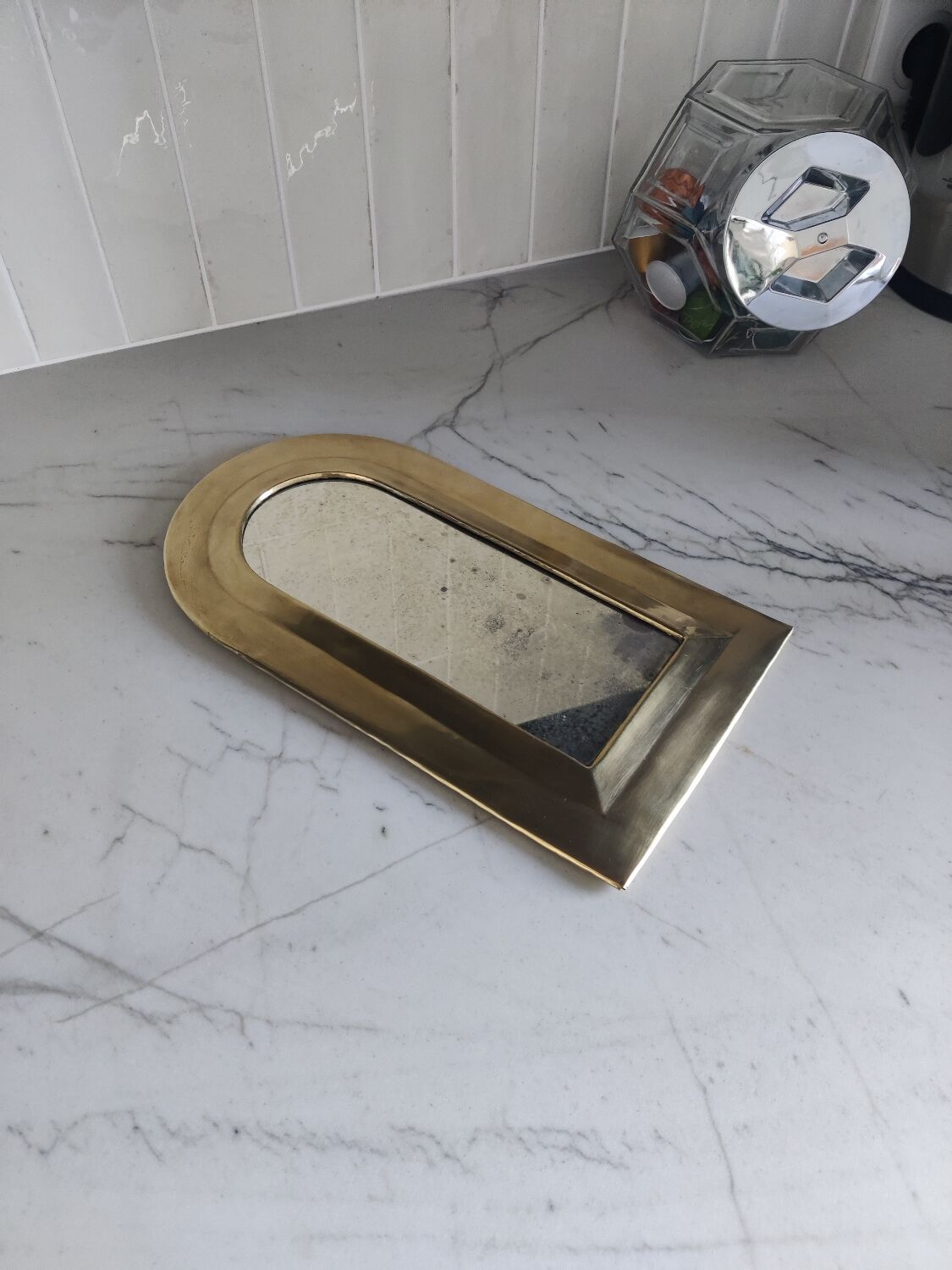 Brass mirror