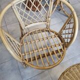 Vintage bamboo rattan garden furniture