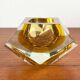 Vintage Italian Sommerso yellow glass bowl, Murano, 1970s.