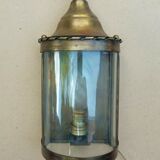 Lantern brass wall lamp