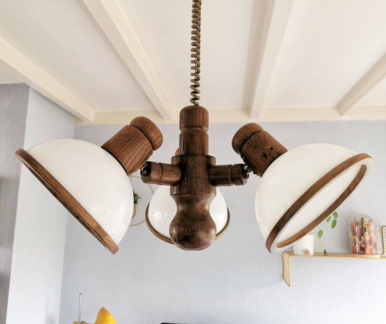 Vintage Steinhauer pendant lamp 3 lamps 80s