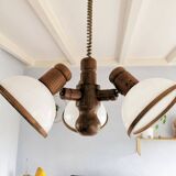 Suspension Steinhauer vintage 3 lampes années 80