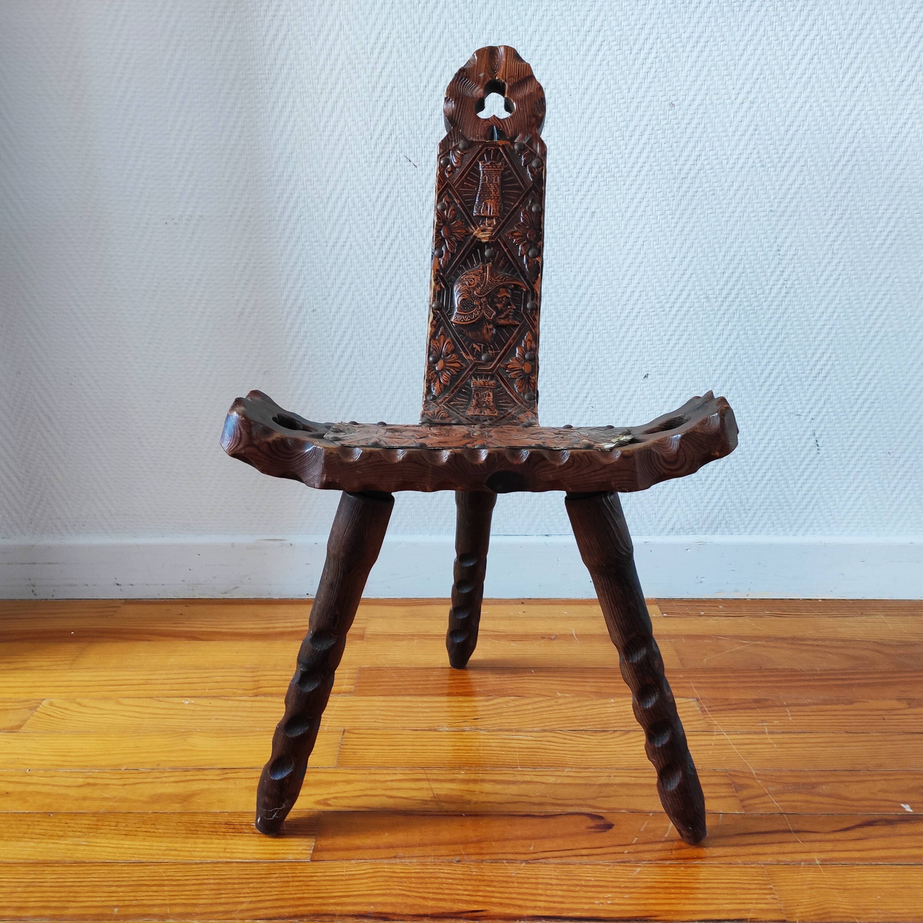 Brutalist tripod chair